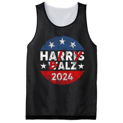 Funny Harris Walz 24 Hairy Balz 2024 Democratics Vote Mesh Reversible Basketball Jersey Tank