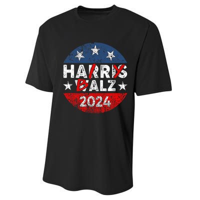 Funny Harris Walz 24 Hairy Balz 2024 Democratics Vote Performance Sprint T-Shirt