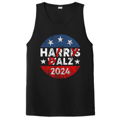 Funny Harris Walz 24 Hairy Balz 2024 Democratics Vote PosiCharge Competitor Tank