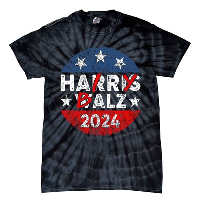 Funny Harris Walz 24 Hairy Balz 2024 Democratics Vote Tie-Dye T-Shirt