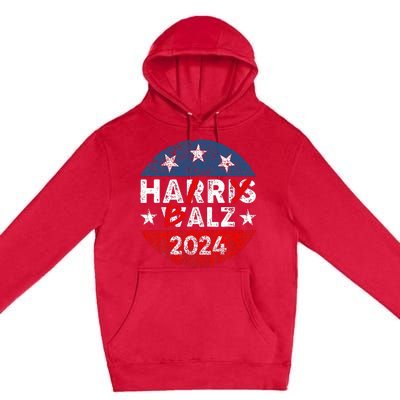 Funny Harris Walz 24 Hairy Balz 2024 Democratics Vote Premium Pullover Hoodie