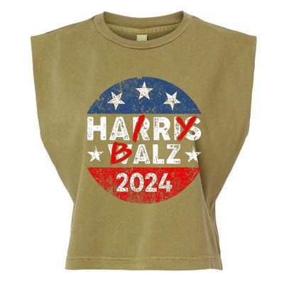 Funny Harris Walz 24 Hairy Balz 2024 Democratics Vote Garment-Dyed Women's Muscle Tee