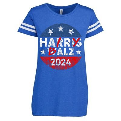 Funny Harris Walz 24 Hairy Balz 2024 Democratics Vote Enza Ladies Jersey Football T-Shirt