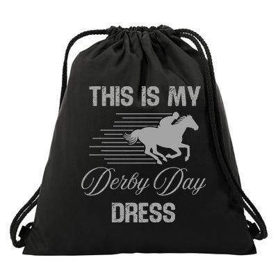 Fancy Hats Women This Is My Derby Day Dress Funny Drawstring Bag