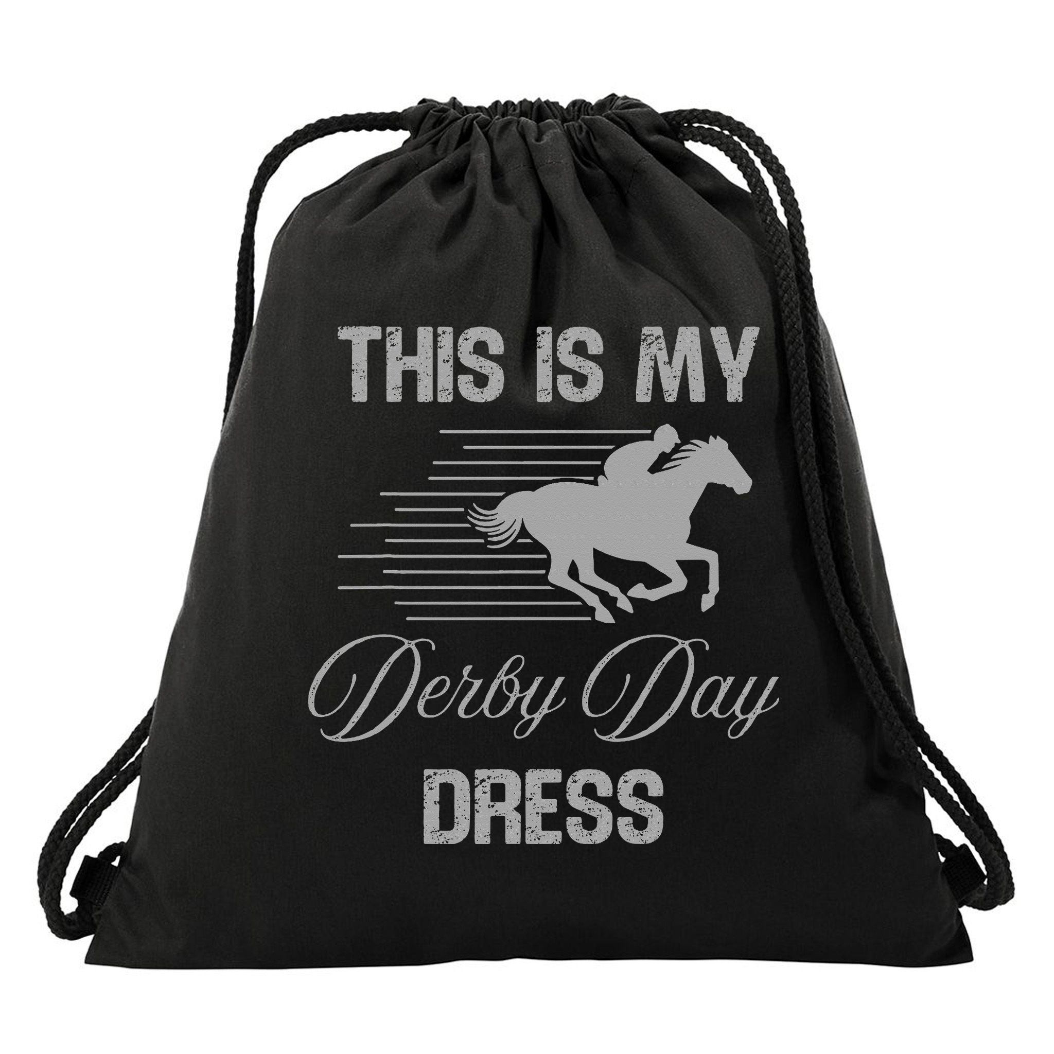 Fancy Hats Women This Is My Derby Day Dress Funny Drawstring Bag