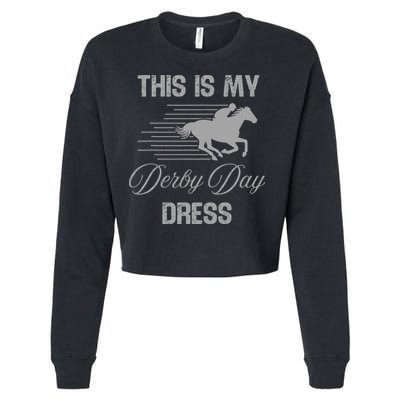 Fancy Hats Women This Is My Derby Day Dress Funny Cropped Pullover Crew