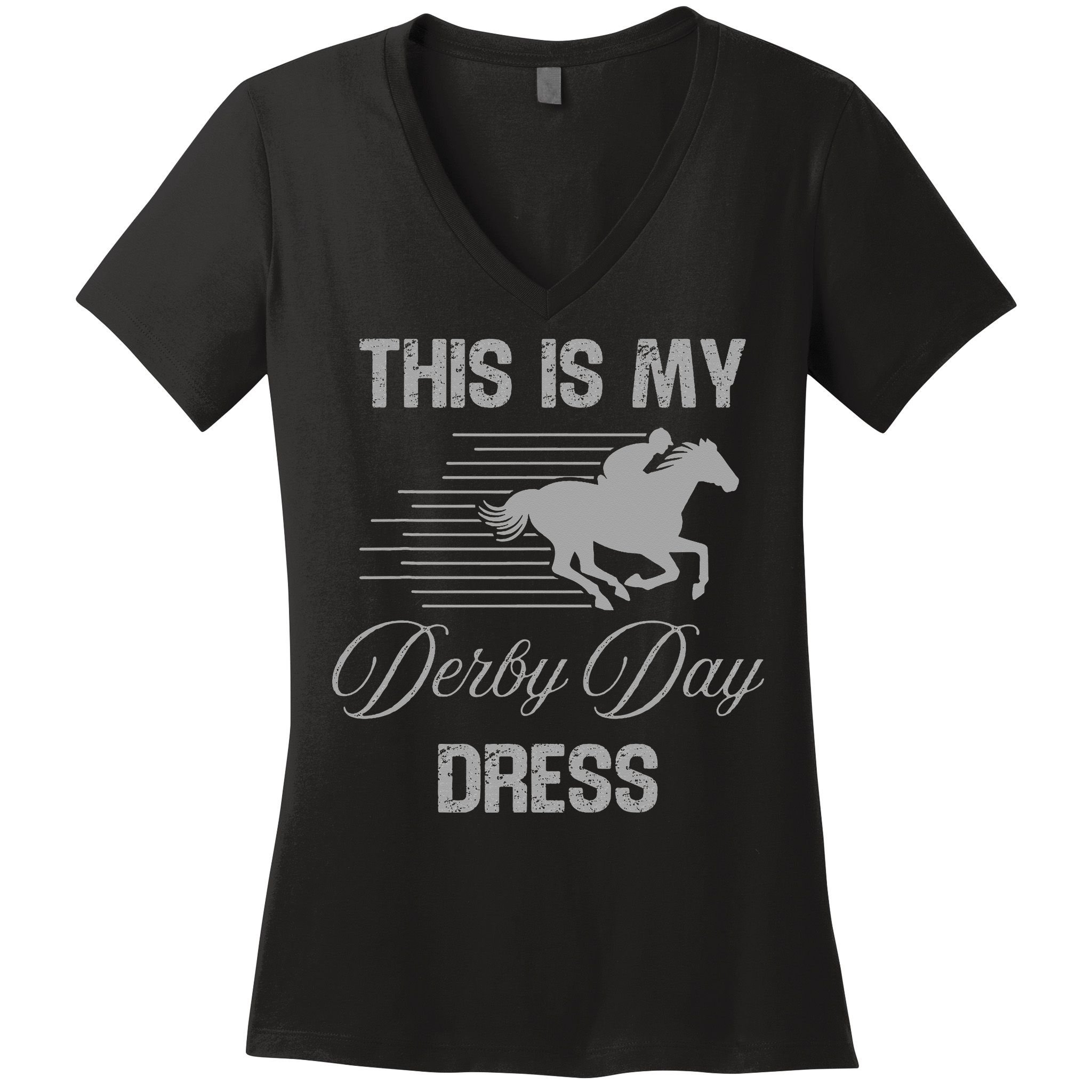 Fancy Hats Women This Is My Derby Day Dress Funny Women's V-Neck T-Shirt
