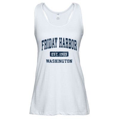 Friday Harbor Washington Wa Vintage Athletic Sports Ladies Essential Flowy Tank