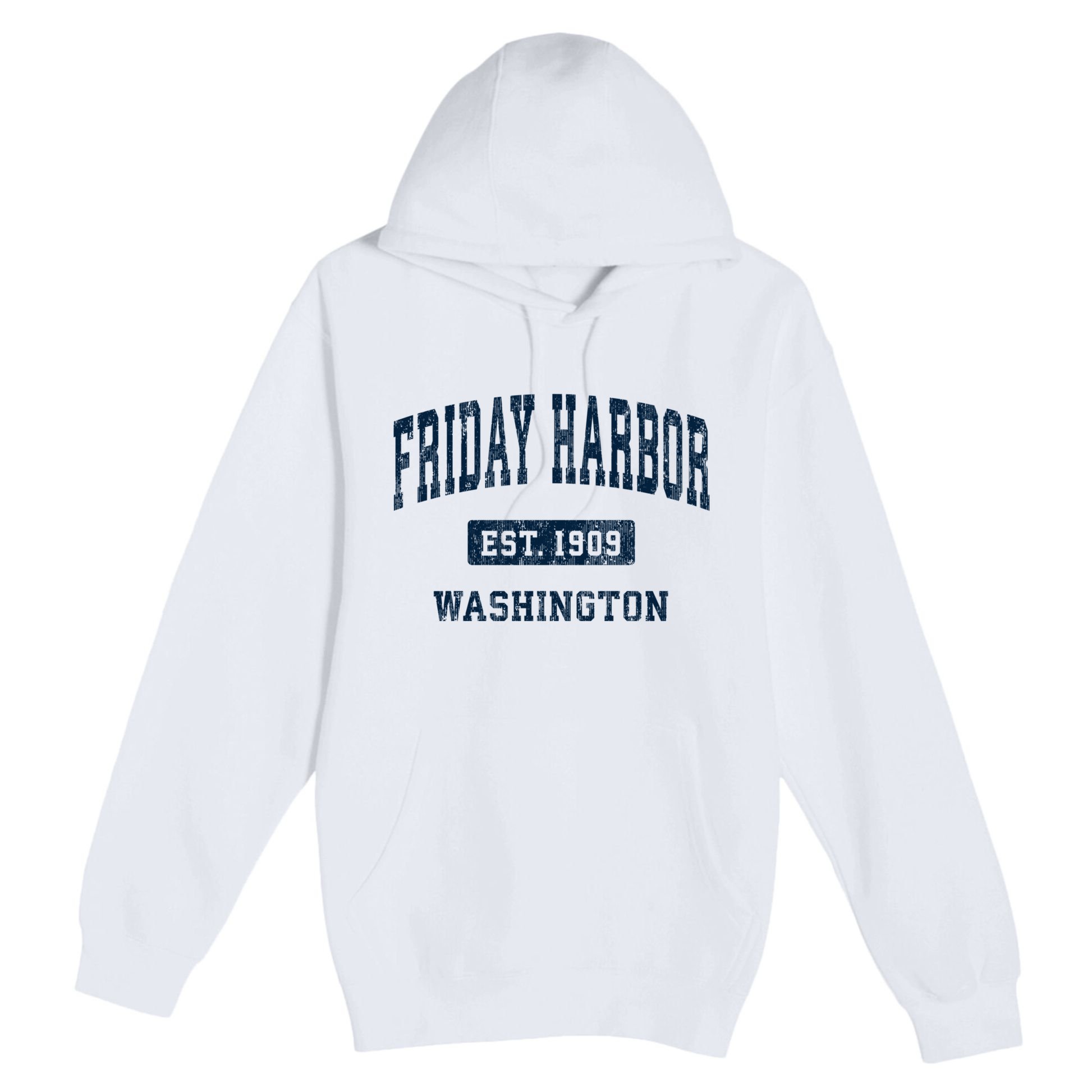 Friday Harbor Washington Wa Vintage Athletic Sports Premium Pullover Hoodie