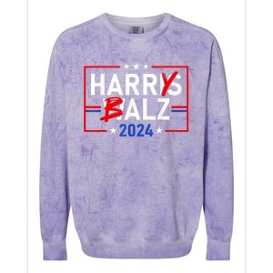 Funny Harris Walz 24 Harry Balz 2024 Meme Democratics Vote Colorblast Crewneck Sweatshirt