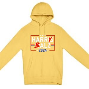 Funny Harris Walz 24 Harry Balz 2024 Meme Democratics Vote Premium Pullover Hoodie