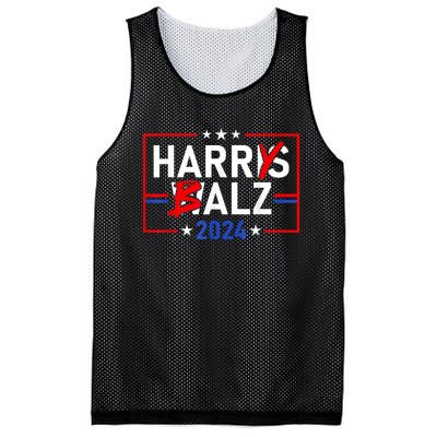 Funny Harris Walz 24 Harry Balz 2024 Meme Democratics Vote Mesh Reversible Basketball Jersey Tank