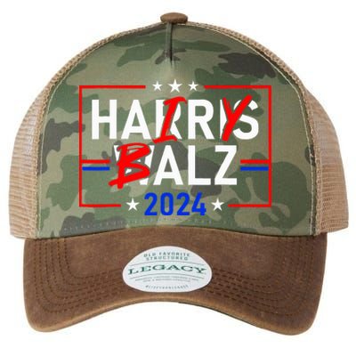 Funny Harris Walz 24 Hairy Balz 2024 Meme Democratics Vote Legacy Tie Dye Trucker Hat