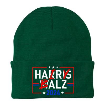 Funny Harris Walz 24 Hairy Balz 2024 Meme Democratics Vote Knit Cap Winter Beanie