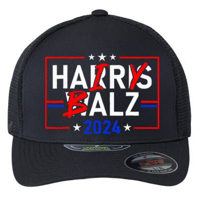 Funny Harris Walz 24 Hairy Balz 2024 Meme Democratics Vote Flexfit Unipanel Trucker Cap