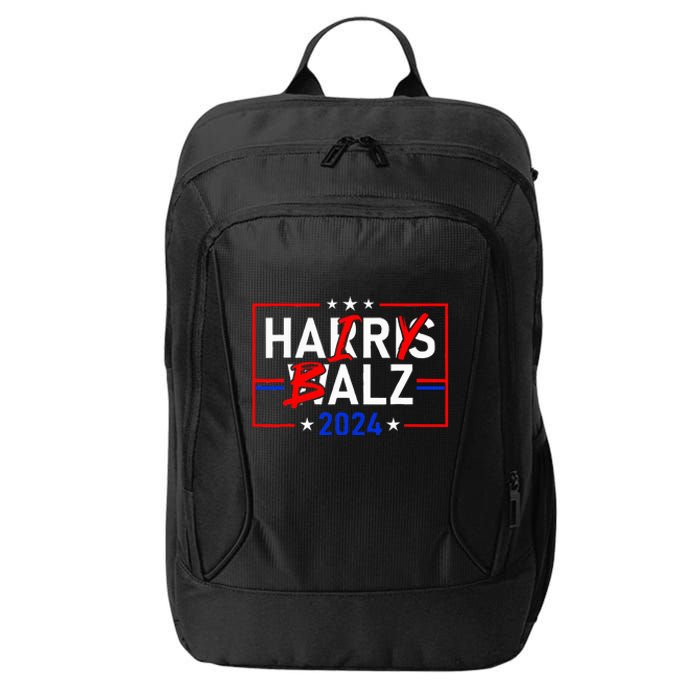 Funny Harris Walz 24 Hairy Balz 2024 Meme Democratics Vote City Backpack