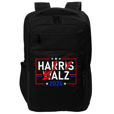 Funny Harris Walz 24 Hairy Balz 2024 Meme Democratics Vote Impact Tech Backpack