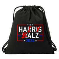 Funny Harris Walz 24 Hairy Balz 2024 Meme Democratics Vote Drawstring Bag