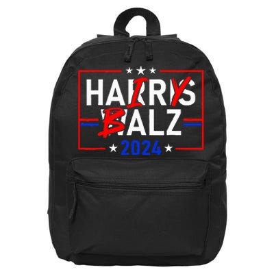 Funny Harris Walz 24 Hairy Balz 2024 Meme Democratics Vote 16 in Basic Backpack