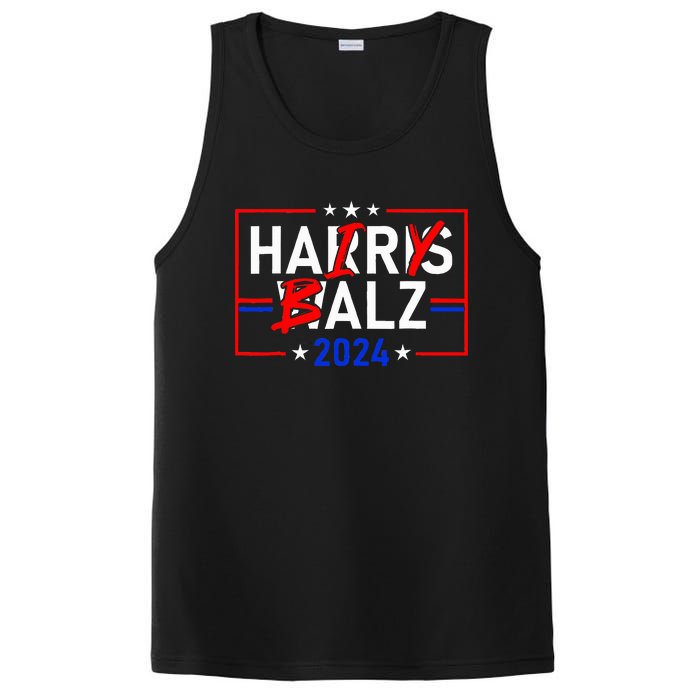 Funny Harris Walz 24 Hairy Balz 2024 Meme Democratics Vote PosiCharge Competitor Tank