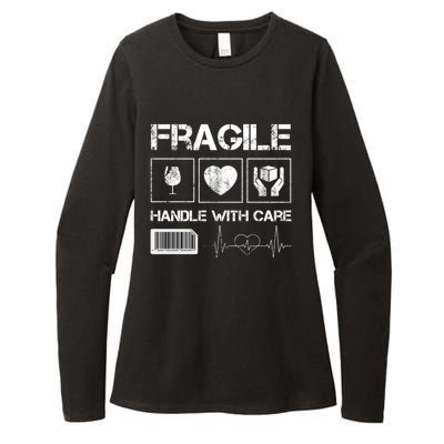 Fragile Handle With Care Graphic Tees And Cool Designs Fun Funny Gift Womens CVC Long Sleeve Shirt