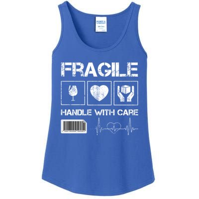 Fragile Handle With Care Graphic Tees And Cool Designs Fun Funny Gift Ladies Essential Tank