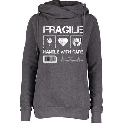 Fragile Handle With Care Graphic Tees And Cool Designs Fun Funny Gift Womens Funnel Neck Pullover Hood