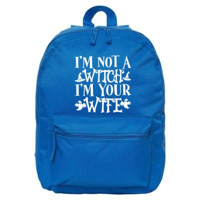 Funny Halloween Wife Im Not A Witch Im Your Wife Gift 16 in Basic Backpack