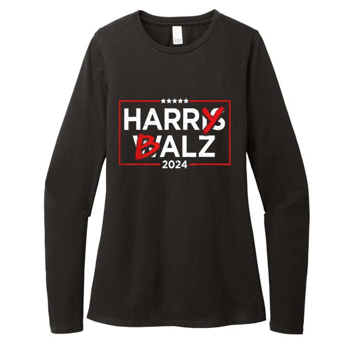 Funny Harris Walz 24 Harry Balz 2024 Meme Democratics Vote Womens CVC Long Sleeve Shirt