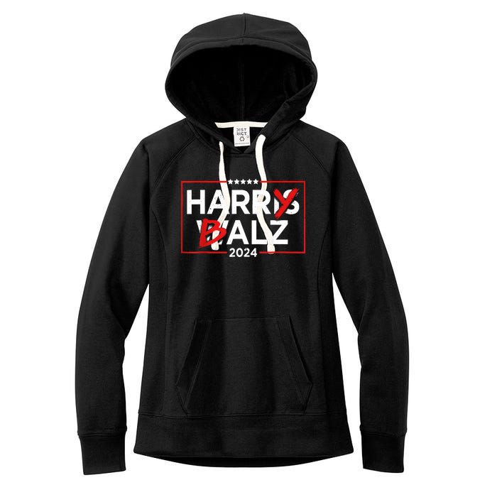 Funny Harris Walz 24 Harry Balz 2024 Meme Democratics Vote Women's Fleece Hoodie