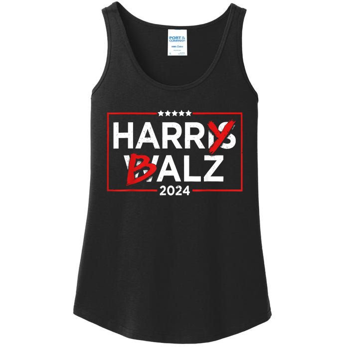 Funny Harris Walz 24 Harry Balz 2024 Meme Democratics Vote Ladies Essential Tank