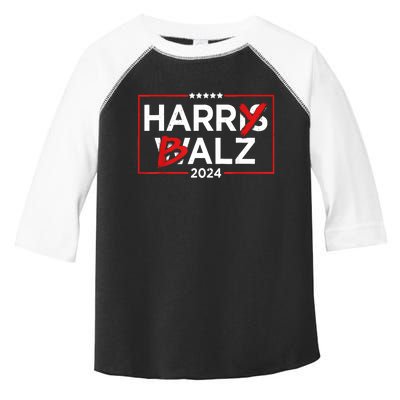 Funny Harris Walz 24 Harry Balz 2024 Meme Democratics Vote Toddler Fine Jersey T-Shirt