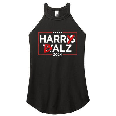 Funny Harris Walz 24 Harry Balz 2024 Meme Democratics Vote Women's Perfect Tri Rocker Tank