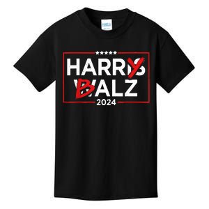 Funny Harris Walz 24 Harry Balz 2024 Meme Democratics Vote Kids T-Shirt