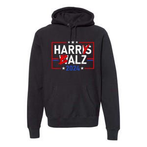 Funny Harris Walz 24 Harry Balz 2024 Meme Democratics Vote Premium Hoodie