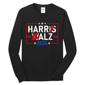 Funny Harris Walz 24 Harry Balz 2024 Meme Democratics Vote Tall Long Sleeve T-Shirt