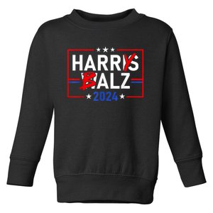 Funny Harris Walz 24 Harry Balz 2024 Meme Democratics Vote Toddler Sweatshirt