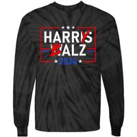 Funny Harris Walz 24 Harry Balz 2024 Meme Democratics Vote Tie-Dye Long Sleeve Shirt