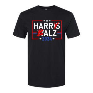 Funny Harris Walz 24 Harry Balz 2024 Meme Democratics Vote Softstyle CVC T-Shirt