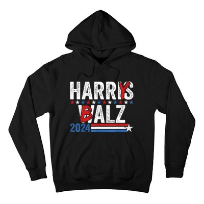 Funny Harris Walz 24 Harry Balz 2024 Meme Democratics Vote Hoodie