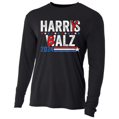 Funny Harris Walz 24 Harry Balz 2024 Meme Democratics Vote Cooling Performance Long Sleeve Crew