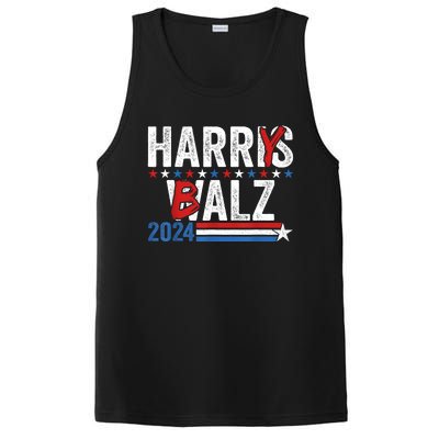 Funny Harris Walz 24 Harry Balz 2024 Meme Democratics Vote PosiCharge Competitor Tank