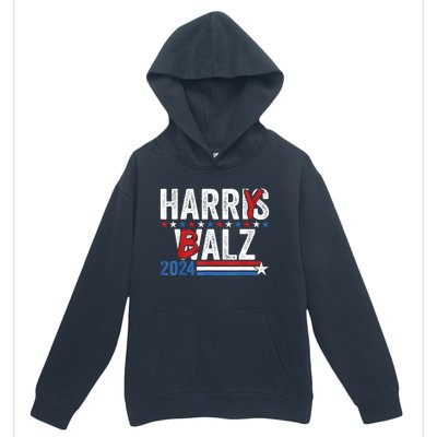 Funny Harris Walz 24 Harry Balz 2024 Meme Democratics Vote Urban Pullover Hoodie