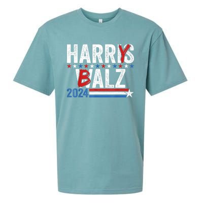 Funny Harris Walz 24 Harry Balz 2024 Meme Democratics Vote Sueded Cloud Jersey T-Shirt