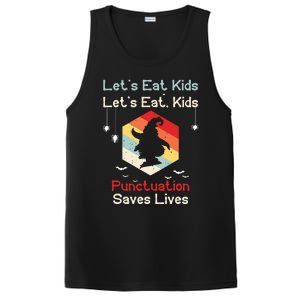 Funny Halloween Witch Lets Eat Kids Punctuation Saves Lives PosiCharge Competitor Tank