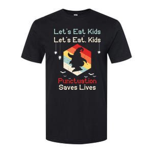 Funny Halloween Witch Lets Eat Kids Punctuation Saves Lives Softstyle CVC T-Shirt