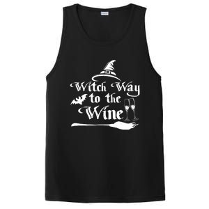 Funny Halloween Witch Way To The Wine Gift PosiCharge Competitor Tank