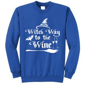 Funny Halloween Witch Way To The Wine Gift Sweatshirt