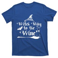 Funny Halloween Witch Way To The Wine Gift T-Shirt