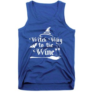 Funny Halloween Witch Way To The Wine Gift Tank Top